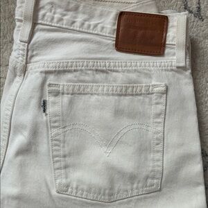 Levi's Wedgie Straight Leg White Jeans.